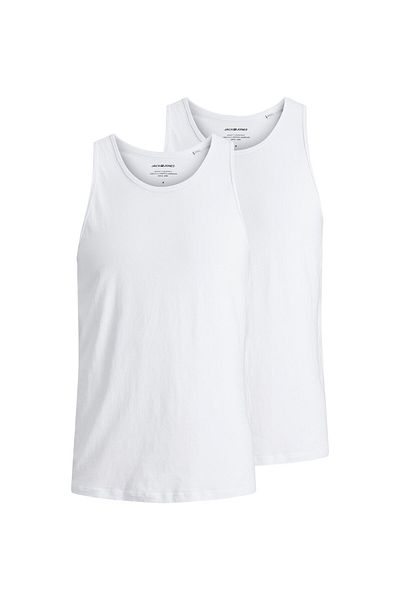 Jack & Jones jack jones Mens Set of 2 Tank Tops 12133910 White