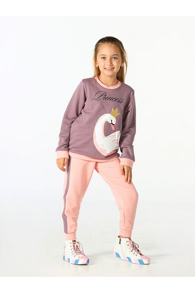Casabony Swan Princess Lilac Pink Tracksuit Set