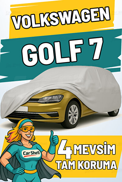 Car Shell Volkswagen Golf 7 Uyumlu Araba Brandası Su ve Güneş Geçirmez Çizilm...