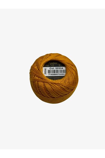 Yiğit Kumaş Embroidery Thread (Etamine Thread) Anchor No:8 Orange Color 304