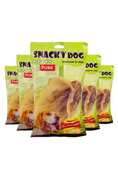 Snacky Dog Natural Dog Treats, Snacky Dog, Pack of 5 x Pork Snacks - Snacky Dog