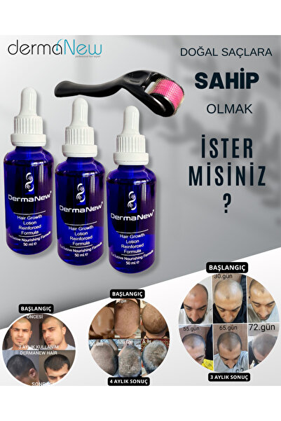 dermanew Saç Losyonu Saç Bakım Yağı - Hair Saç Çıkartıcı Serum / 3 Adet Serum...