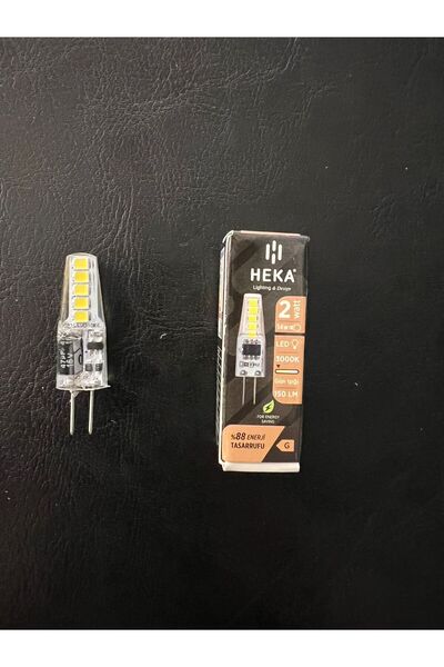 Heka 12 volt 2 watt G4 iğne ayak 3000k Günışığı Led Ampul