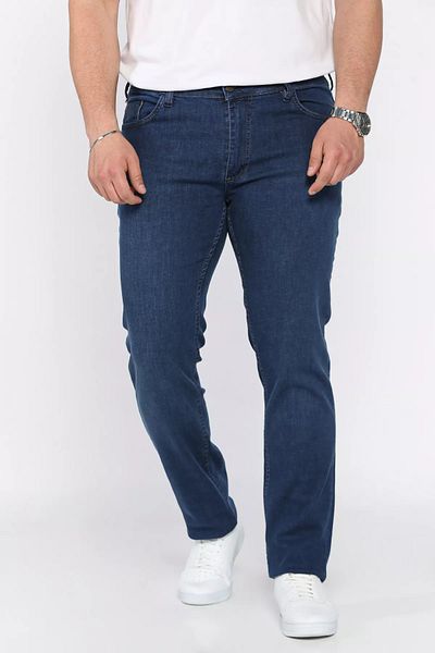 MİSHAR İTALİA Ανδρικό τζιν παντελόνι Navy Blue με φερμουάρ Lycra