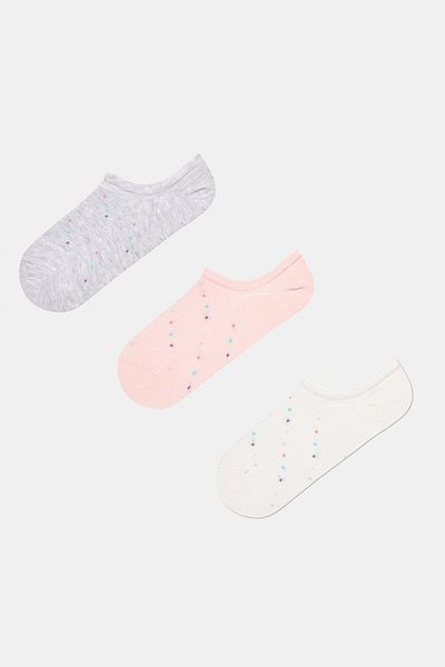 Penti Mini Dotted Grey-Pink 3-Pack Sneaker Socks