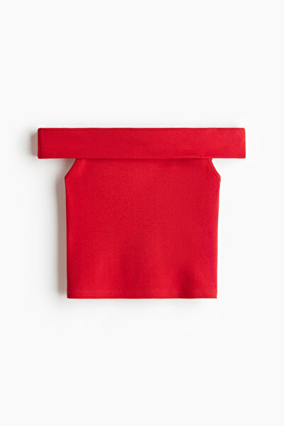 H&M Omuzları Açık Ribanalı Üst