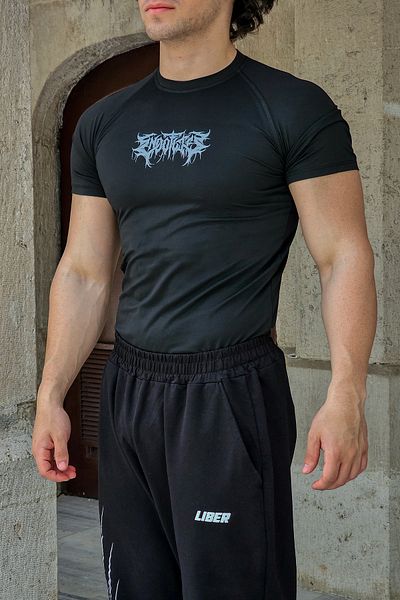 Liber Endoflife - T-shirt συμπίεσης (ΜΑΥΡΟ)