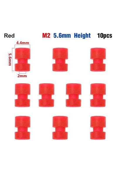 Choice 10PCS M2 Red H5.6mm 9IMOD 10pcs M2/M3 RC Rubber Shock Absorber Balls for F3 F4 F7 Flight Controller