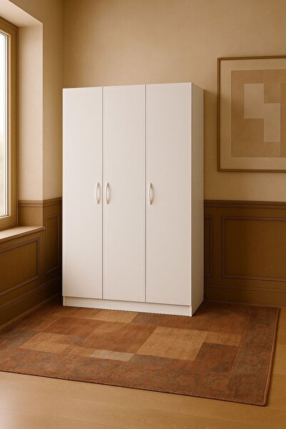 MOBETTO Promo 3 Kapaklı Dolap - Beyaz