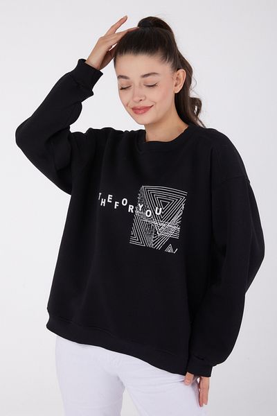 TOFİSA Hanorac imprimat negru - 26473