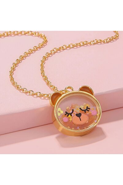 GlassySKY Sevimli Ayı Hayvan Figür Kolye Arkadaş Doğum Günü Hediyesi