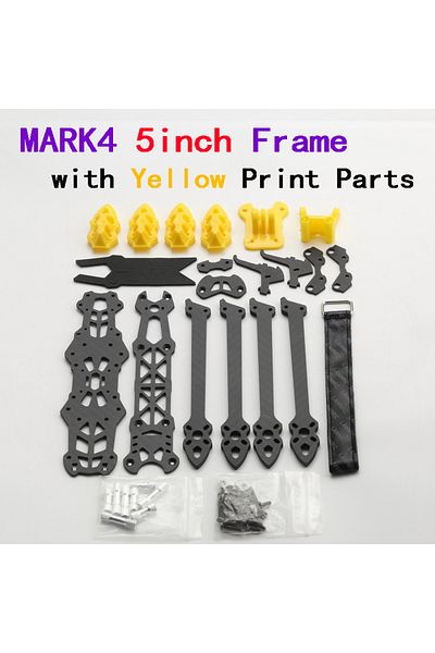 Choice Mark4 5IN Yellow Mark4 5inch FPV Carbon Fiber Frame 225mm Wheelbase 5mm arm Freestyle Long Range Fra