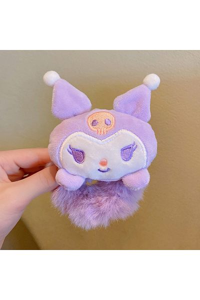 Choice Kuromi Miniso Sanrio Cute Cartoon Plush Hairband Handmade Creative Headrope Autumn/winter Girls Kawa