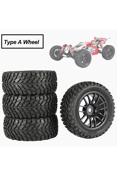 Choice Type A NEEBRC 1.9inch 75mm Off Road Buggy Tires Wheel 12mm Hex Hubs for Wltoys 144001 1/12 1/14 1/10