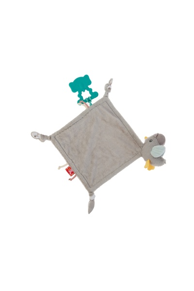 Babyjem Teething toy with pathwork Bird blanket, BabyJem, gray