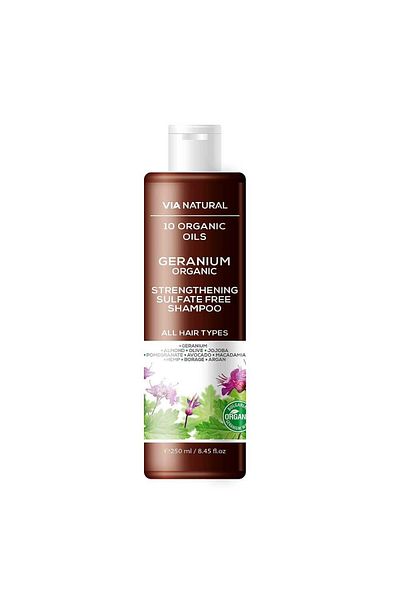 Biofresh Strengthening shampoo, 10 organic oils, SLS-free, Via Natural, 250ml