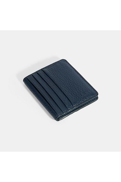 Desa Ανδρική δερμάτινη θήκη για κάρτες Hernandez Navy Blue