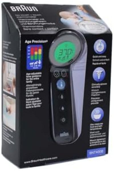 Braun Thermoscan 7 Thermometer With Precise Age Determination And Color-coded Digital Display Suitable For