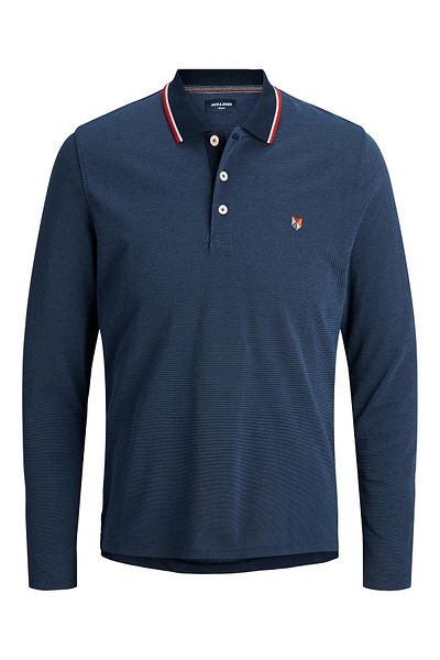 Jack & Jones Tricou polo pentru bărbați Jack Jones 12174038 Bleumarin