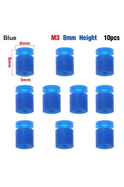 Choice 10PCS M3 Blue H8mm 9IMOD 10pcs M2/M3 RC Rubber Shock Absorber Balls for F3 F4 F7 Flight Controller F