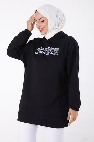 TOFİSA Hanorac imprimat negru - 13334