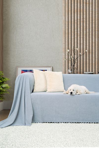 Latuda Concept Non-Slip Seat Cover Reversible Microfiber Chenille 175X300 cm Cloud – Cat Dog and Child Friendly