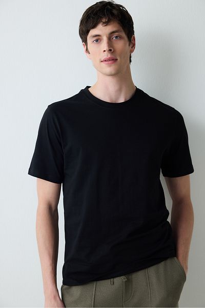 Penti Timeless Schwarzes Pyjama-Oberteil für Herren