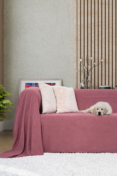 Latuda Concept Non-Slip Seat Cover Double-Sided Microfiber Chenille 175x300 cm Rose - Cat Dog and Child Friendly