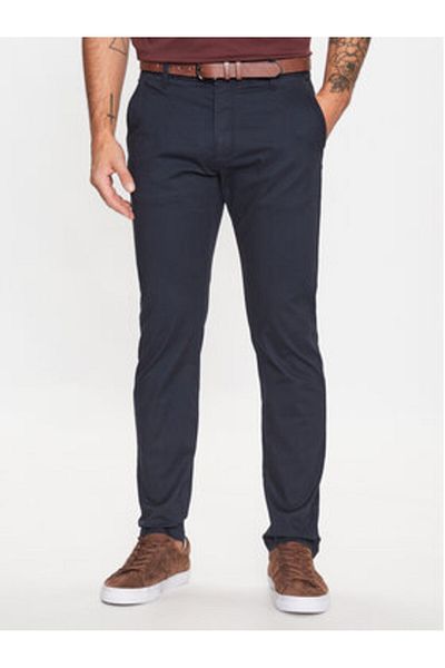 Indicode Pantaloni bărbătești din material Gower 65-159 Bleumarin