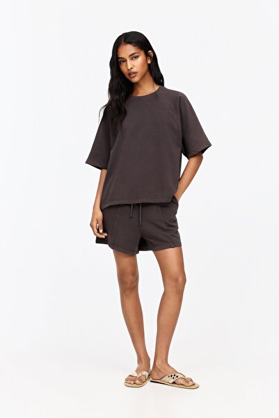 Pull & Bear Nervürlü spor şort