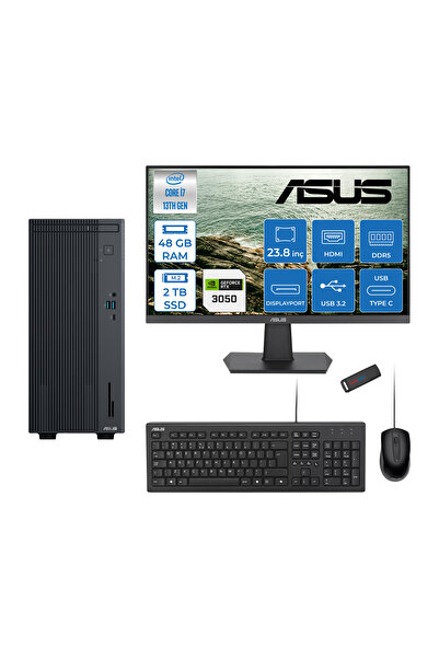 ASUS Expertcenter P500MV I7-13620H 48GB 2tb SSD Freedos 6GB/RTX3050 23.8" WL7...