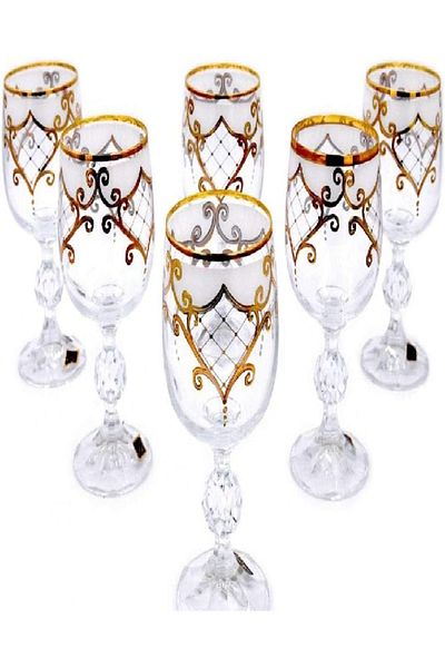 KITCHEN SOUQ Wine Glass Set – 6 Pieces, 190 ml Each