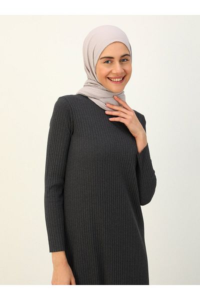 Benin Basic Camisole Hijab Φόρεμα - Anthracite - Benin
