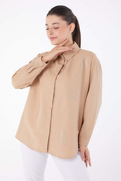 TOFİSA Star Stone Shirt Mink - 13255