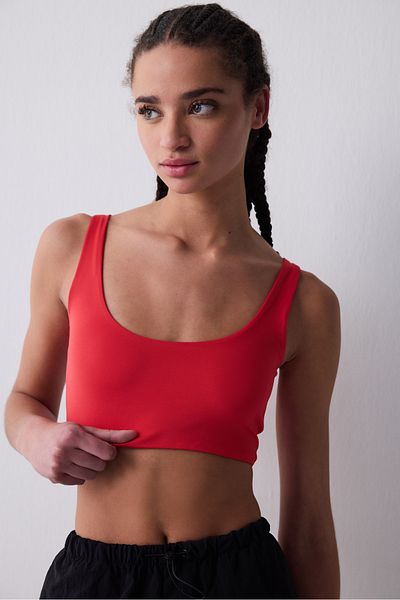 Penti Sporty Cut Out Red Top