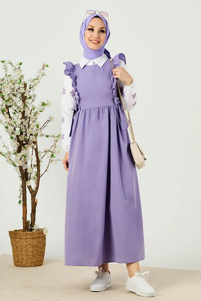 TOFİSA Shirt Dress Lilac - 10510
