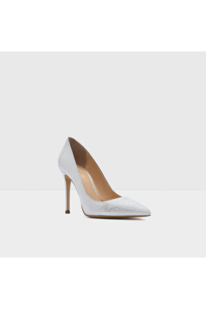 Aldo Lorah-tr - Stříbrné dámské boty na podpatku