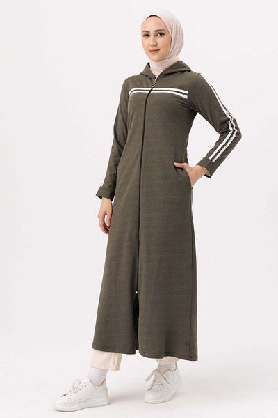 TOFİSA Cep Detail Ferace Khaki - 4130