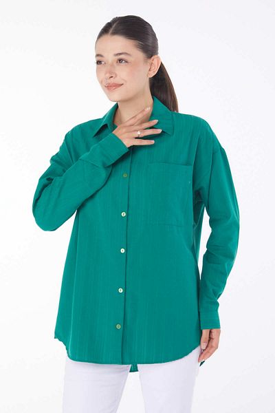 TOFİSA Πουκάμισο με μία τσέπη Emerald - 25905