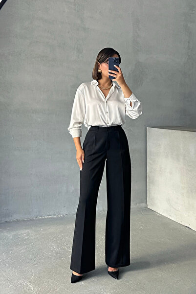 AVVER Palazzo Trousers Oversize Pocket Zippered