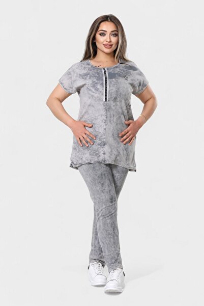 NEWCO Women's Large Size Washable Double Suit (Stripe Collar)