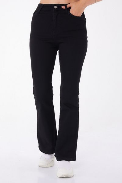 TOFİSA Flared Leg Jeans Black - 25960