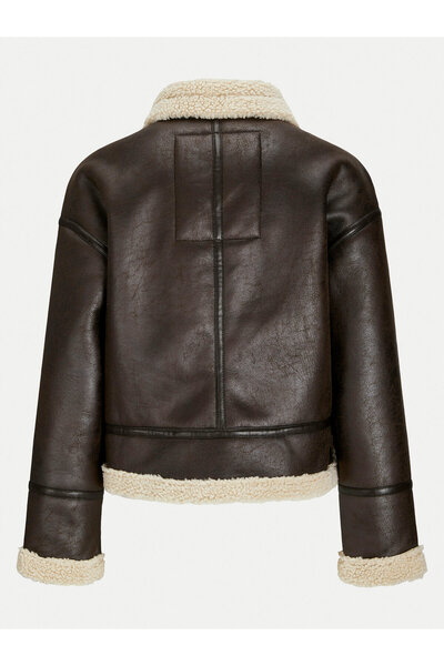 JJXX jjxx Women's Faux Leather Jacket 12259326 Brown