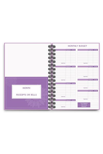 OBRO Agenda planificator pentru buget, nedatata, tip jurnal bullet financiar anual
