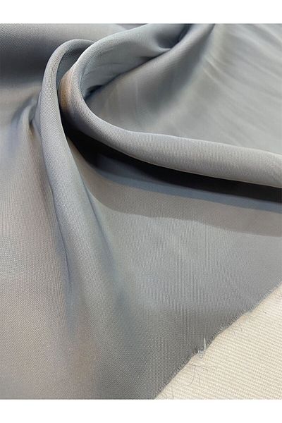 Yiğit Kumaş Silver Gray Silk Satin Fabric