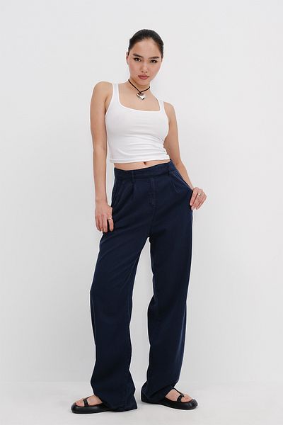 Addax Wide Leg Trousers with Velcro Closure Pn5433-Pnf