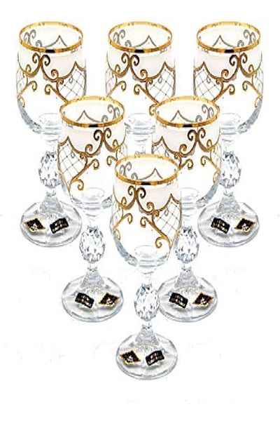 KITCHEN SOUQ Wine Glass Set – 6 Pieces, 150 ml Each