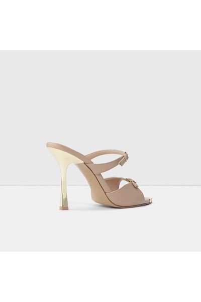 Aldo Lecce-Tr - Beige Faux Leather Women's Heeled Slippers