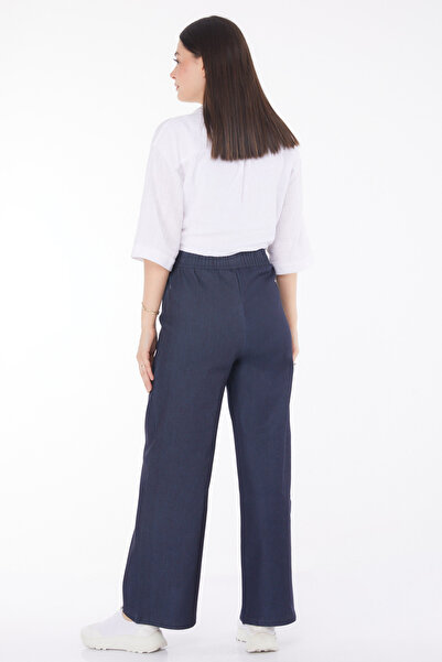 TOFİSA Džínové kalhoty s elastickým pasem tmavě modrá - 25637