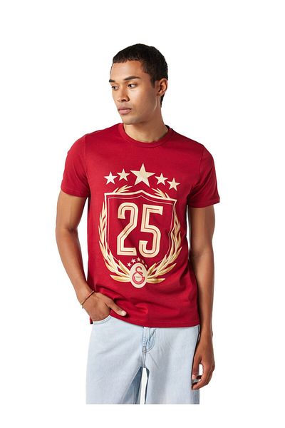 Galatasaray Licensed 2025 Championship Red Custom Adult T-Shirt